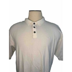 Patagonia Polo Shirt Mens Extra Large White Outdoors Embroidered Organic Cotton